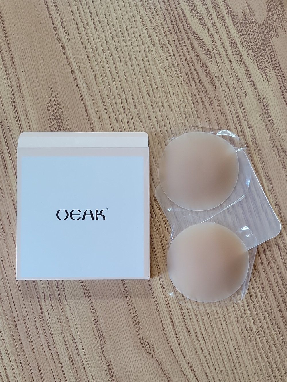Oeak Nude Adhesive Nipple Covers - Reusable Invisible Coverage